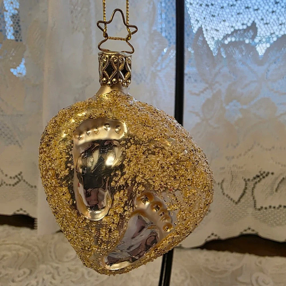 Inge-Glas Blown Glass Ornament Gold 